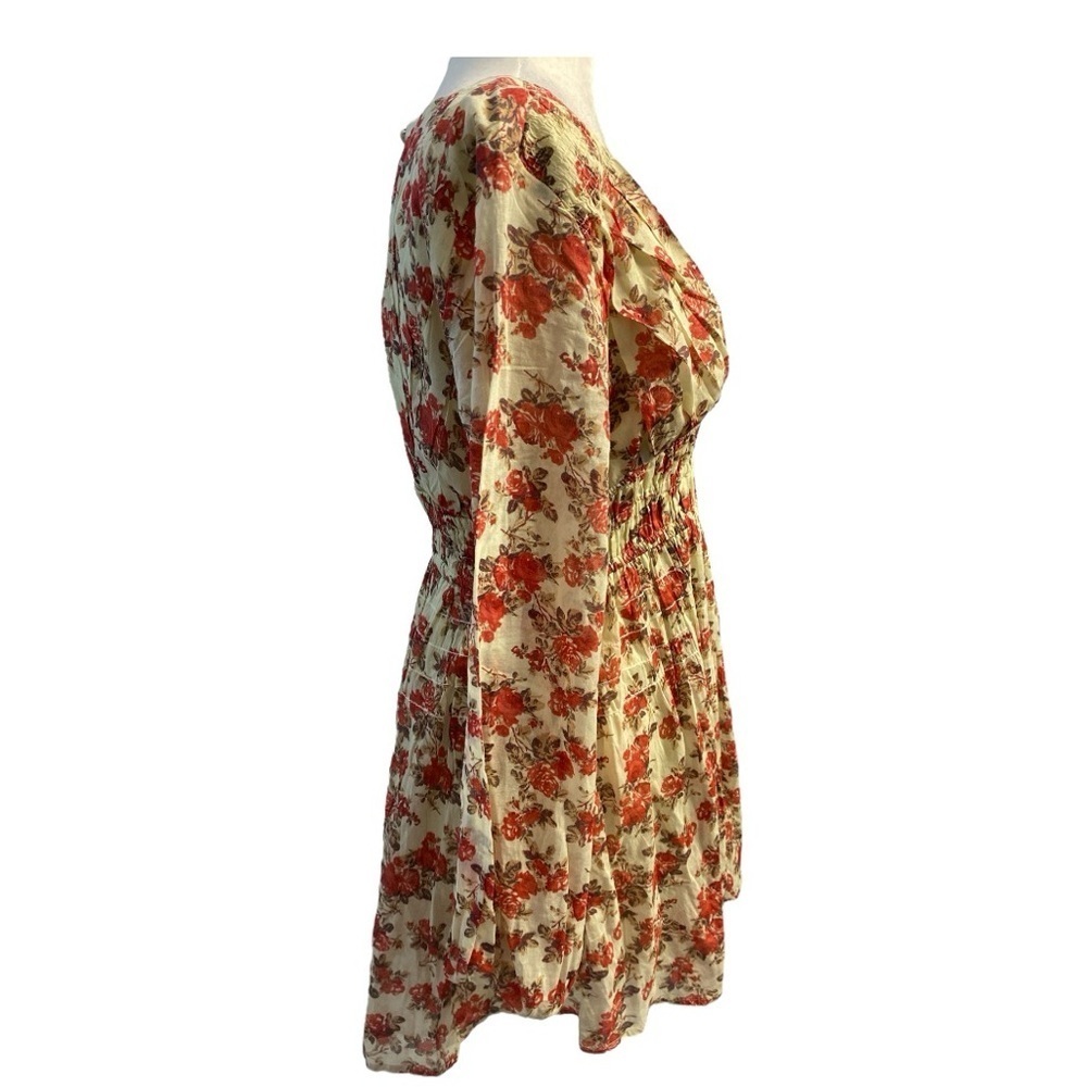 Free People BNWOT Keep You Mini Dress Floral V-Neck Size M - Picture 8 of 13